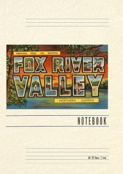 Cover Vintage Lined Notebook Greetings from Fox River Valley, Illinois