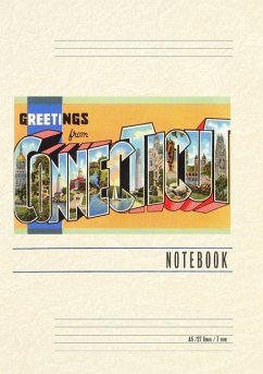 Cover Vintage Lined Notebook Greetings from Connecticut