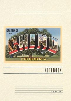 Cover Vintage Lined Notebook Large Letter Greetings from Chino, California