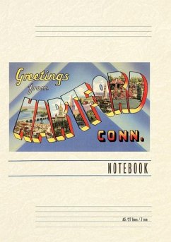 Cover Vintage Lined Notebook Greetings from Hartford