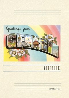 Cover Vintage Lined Notebook Greetings from Georgia