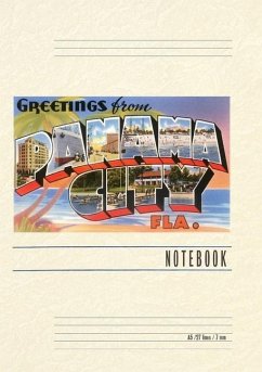 Cover Vintage Lined Notebook Greetings from Panama City, Florida