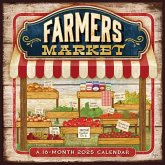 Farmer's Market 2025 12 X 24 Inch Monthly Square Wall Calendar Featuring the Artwork of Mollie B. Plastic-Free