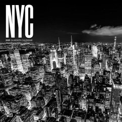 New York City Black & White 2025 12 X 24 Inch Monthly Square Wall Calendar Plastic-Free - Browntrout