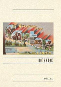 Cover Vintage Lined Notebook Greetings from Canton, Illinois
