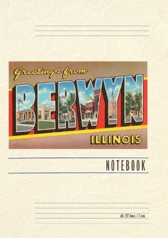 Cover Vintage Lined Notebook Greetings from Berwyn, Illinois