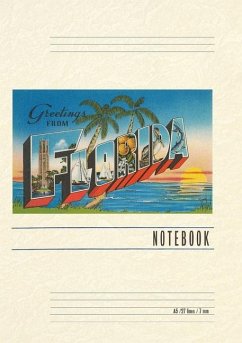 Cover Vintage Lined Notebook Greetings from Florida