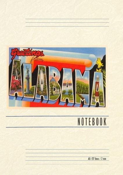 Vintage Lined Notebook Greetings from Alabama
