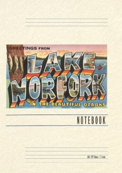 Vintage Lined Notebook Greetings from Lake Norfolk, Arkansas