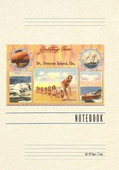 Cover Vintage Lined Notebook Greetings from St. Simons Island