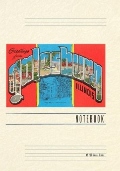 Cover Vintage Lined Notebook Greetings from Galesburg, Illinois