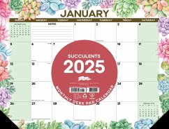 Succulents 2025 22 X 17 Large Monthly Deskpad - Willow Creek Press