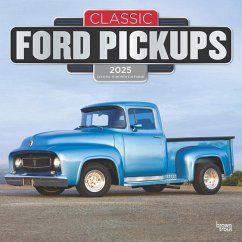 Classic Ford Pickups Official 2025 12 X 24 Inch Monthly Square Wall Calendar Foil Stamped Cover Plastic-Free - Browntrout