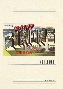 Cover Vintage Lined Notebook Greetings from St. Simon's Island