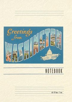 Cover Vintage Lined Notebook Greetings from Washington, DC