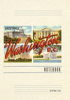 Cover Vintage Lined Notebook Greetings from Washington, DC