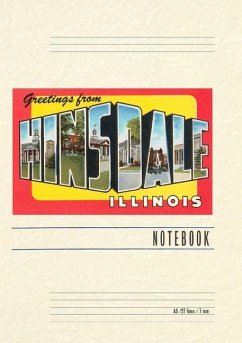 Cover Vintage Lined Notebook Greetings from Hinsdale, Illinois