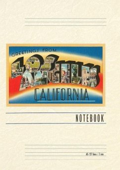 Cover Vintage Lined Notebook Greetings from Los Angeles, California
