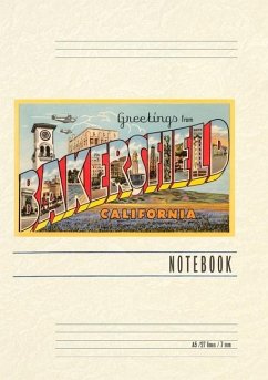 Cover Vintage Lined Notebook Greetings from Bakersfield, California