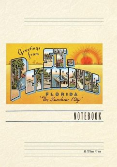 Cover Vintage Lined Notebook Greetings from St. Petersburg, Florida