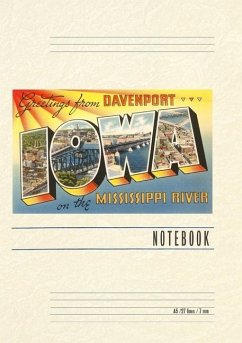 Cover Vintage Lined Notebook Greetings from Davenport