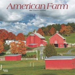 American Farm 2025 12 X 24 Inch Monthly Square Wall Calendar Plastic-Free - Browntrout
