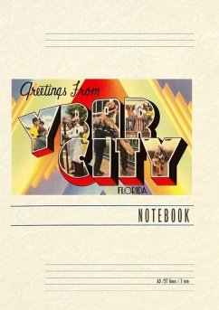 Cover Vintage Lined Notebook Greetings from Ybor city, Florida