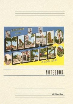 Cover Vintage Lined Notebook Greetings from Miami Beach, Florida
