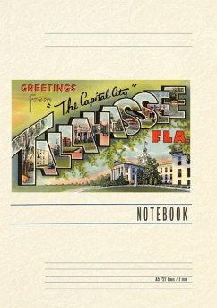 Cover Vintage Lined Notebook Greetings from Tallahassee, Florida
