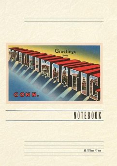 Cover Vintage Lined Notebook Greetings from Willimantic