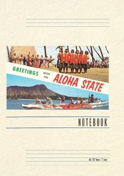 Vintage Lined Notebook Greetings from the Aloha State