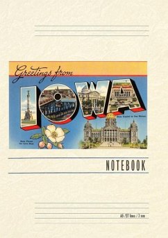 Cover Vintage Lined Notebook Greetings from Iowa