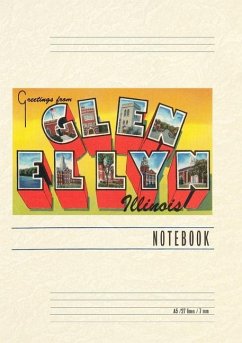 Cover Vintage Lined Notebook Greetings from Glen Ellyn, Illinois