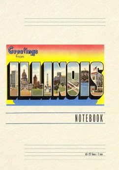 Cover Vintage Lined Notebook Greetings from Illinois