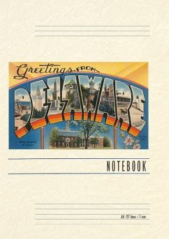 Cover Vintage Lined Notebook Greetings from Delaware