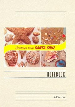 Cover Vintage Lined Notebook Sea Shell Greetings from Santa Cruz