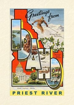 Cover Vintage Lined Notebook Greetings from Priest River Idaho