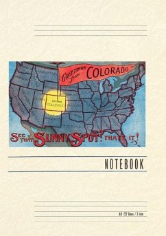 Cover Vintage Lined Notebook Greetings from Colorado, Sunny Spot