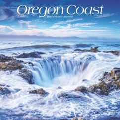 Oregon Coast 2025 12 X 24 Inch Monthly Square Wall Calendar Plastic-Free - Browntrout