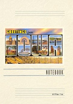 Cover Vintage Lined Notebook Greetings from Iowa