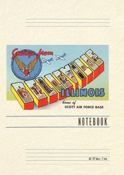 Cover Vintage Lined Notebook Greetings from Belleville, Illinois