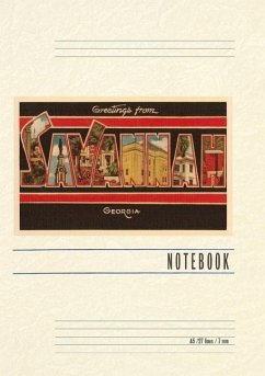 Cover Vintage Lined Notebook Greetings from Savannah