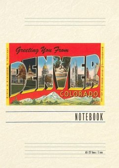 Cover Vintage Lined Notebook Greetings from Denver, Colorado