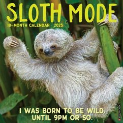 Cover Sloth Mode 2025 12 X 12 Wall Calendar