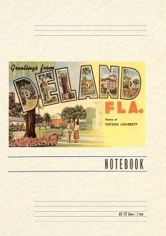 Cover Vintage Lined Notebook Greetings from Deland, Florida