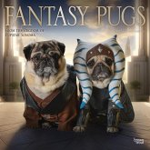Fantasy Pugs Official 2025 12 X 24 Inch Monthly Square Wall Calendar Foil Stamped Cover Plastic-Free