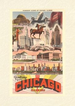 Cover Vintage Lined Notebook Greetings from Chicago