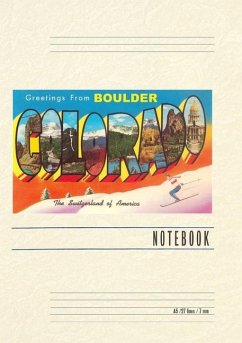 Cover Vintage Lined Notebook Greetings from Boulder