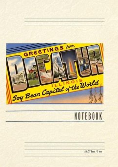 Cover Vintage Lined Notebook Greetings from Decatur, Illinois