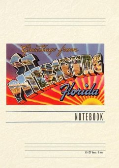 Cover Vintage Lined Notebook Greetings from St. Petersburg, Florida